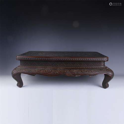 CHINESE CINNABAR ALTAR LOWER TABLE