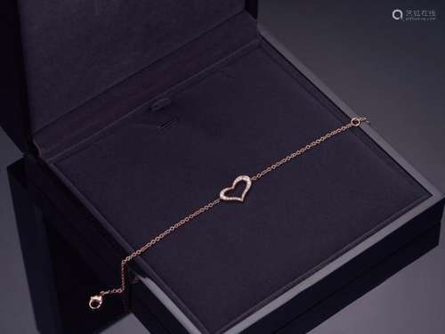 PIAGET 18K ROSE GOLD HEART BRACELET