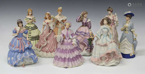 Nine Wedgwood Spink porcelain figures