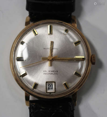 An Automatic gold circular cased gentleman's wristwatch