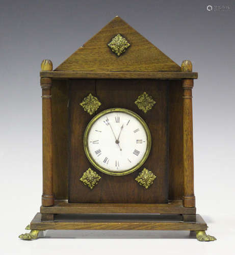 An 18th century and later mahogany mantel timepiece