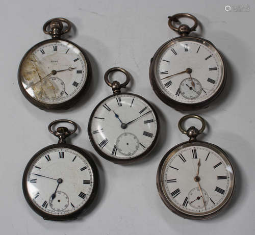 A silver cased keywind open-faced gentleman's pocket watch