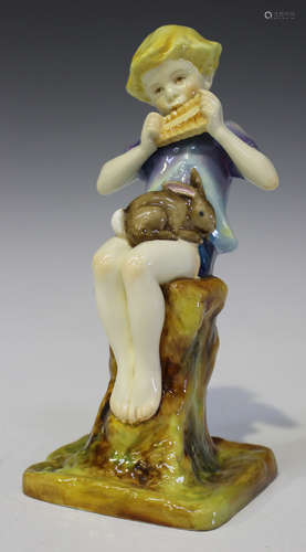 A Royal Worcester porcelain figure of Peter Pan