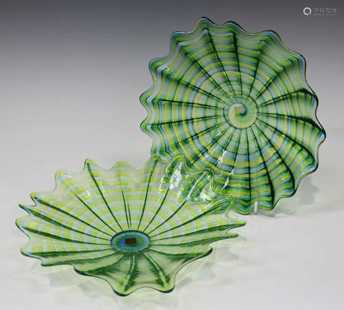 Two Isle of Wight glass dishes