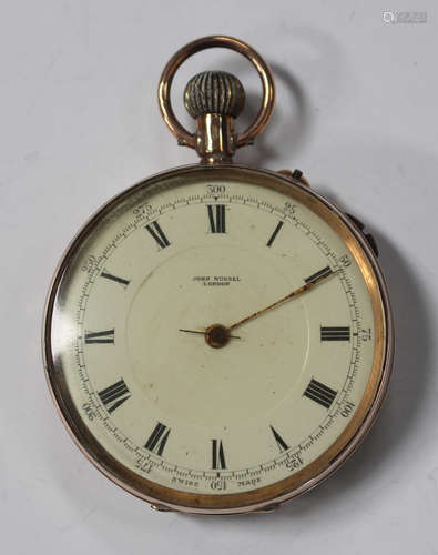 A 9ct gold cased keyless wind open-faced gentleman's pocket watch