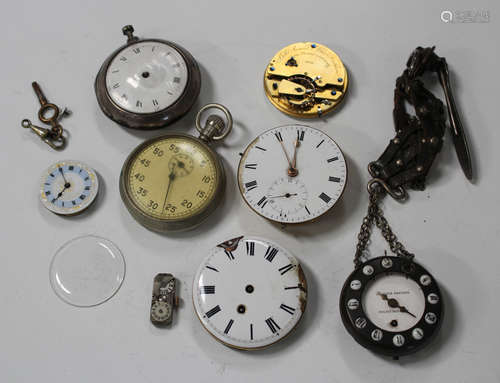 A silver pair cased keywind open-faced gentleman's pocket watch