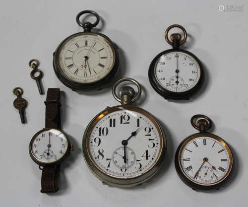 A silver cased keywind open-faced gentleman's pocket watch