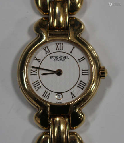 A Raymond Weil gilt metal lady's bracelet wristwatch