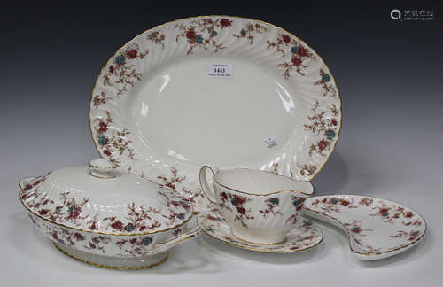 A Minton bone china Ancestral pattern part dinner service