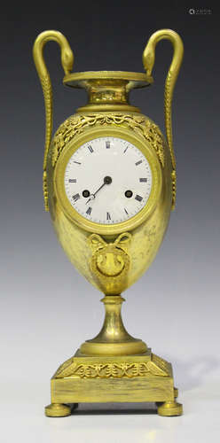 A French Empire ormolu mantel clock