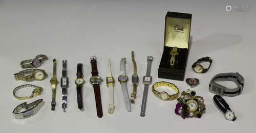 A collection of eighteen mostly ladies' wristwatches