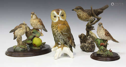 A Karl Ens porcelain model of a tawny owl