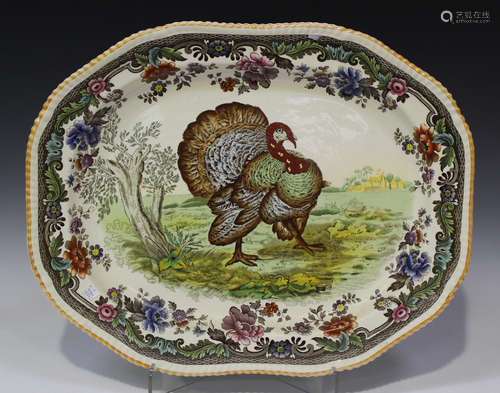 A large Spode Turkey meat platter