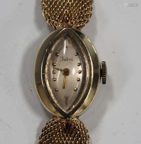 A gold cased lady's wristwatch