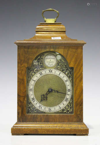 A 20th century mahogany mantel timepiece with Rotherhams movement