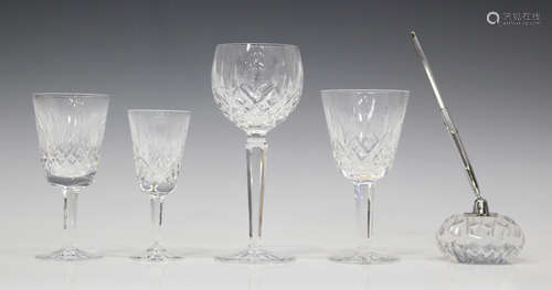 A Waterford Crystal Lismore pattern part suite of glassware