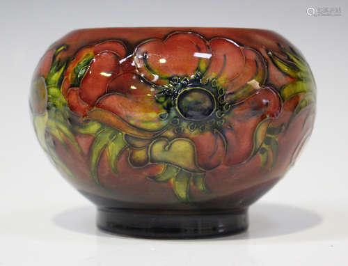 A Moorcroft pottery flambé vase