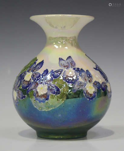 A Lise B Moorcroft limited edition Moorland lustre pottery vase