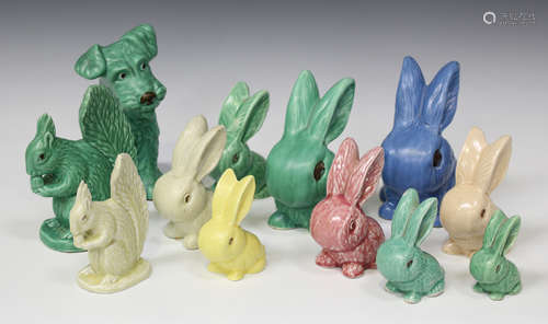 A collection of Sylvac pottery models of animals