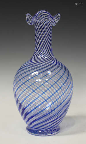 A Continental glass vase