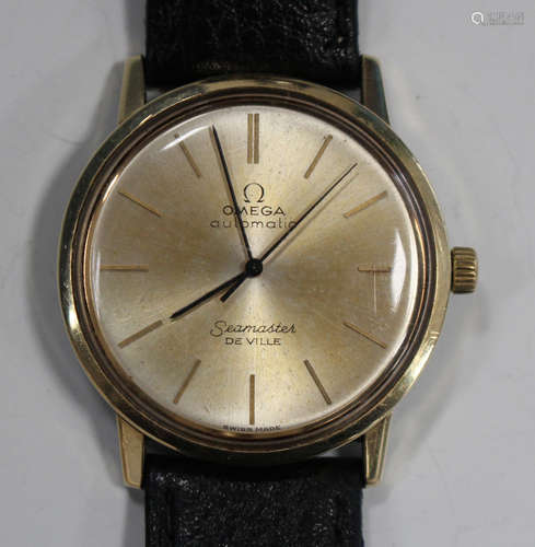 An Omega Automatic Seamaster De Ville gilt metal fronted and steel backed gentleman's wristwatch