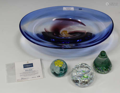 A Caithness Freestyle Collection limited edition oval glass dish