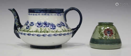 A Macintyre & Co. Moorcroft pottery Florian Ware teapot