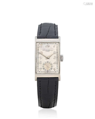 1940's  Patek Philippe. A stainless steel wristwatch