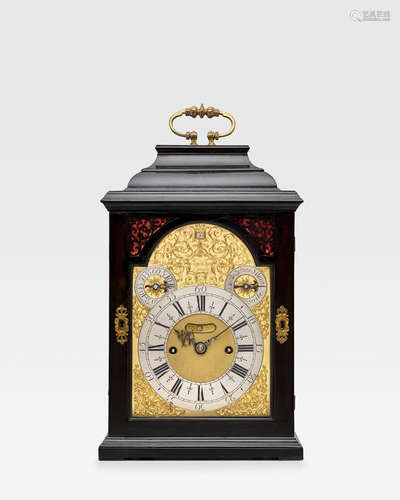 Signed by Thomas Tompion's journeyman, James Tunn, London circa 1715  A fine and rare  Quarter Repeating Ebonized Table Clock