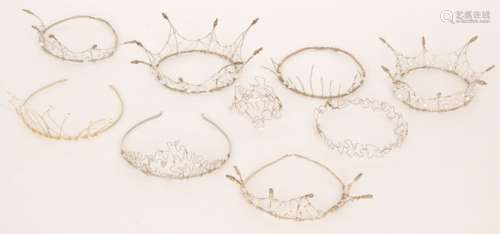 A collection of assorted 1920s/1930s tiaras