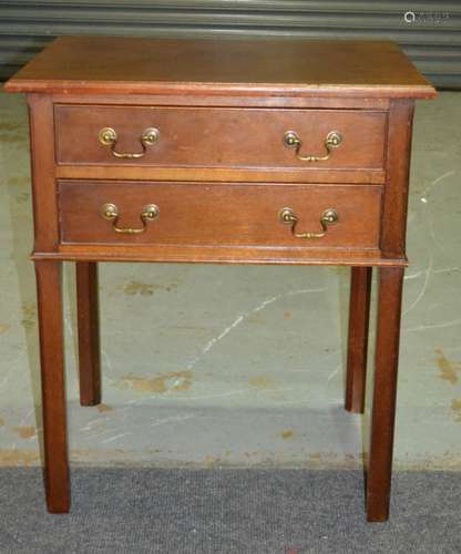 A Georgian style mahogany side table