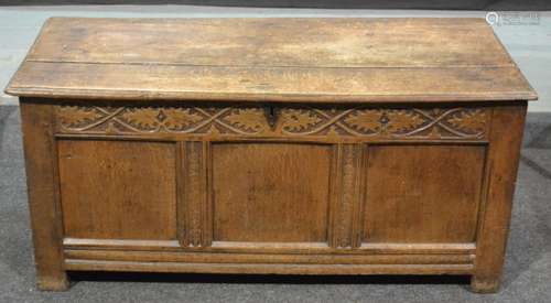 An 18th Century oak coffer