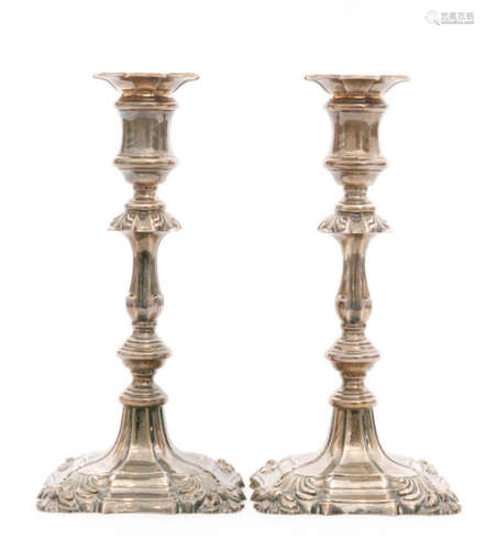 A pair of hallmarked silver candlesticks