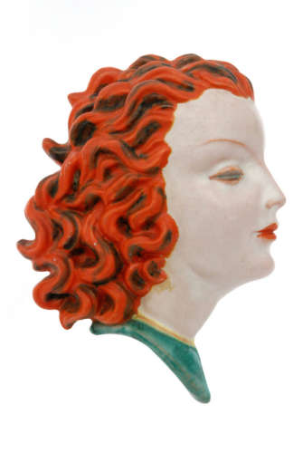 A 1930s Goldschieder (Austria) Art Deco wall mask