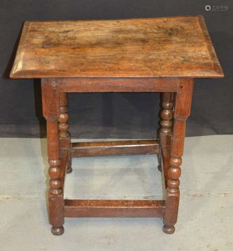 A small 18th Century style oak occasional table