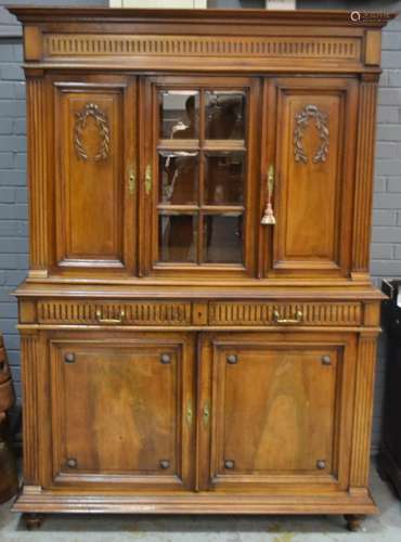 A late 19th Century French walnut cabinet