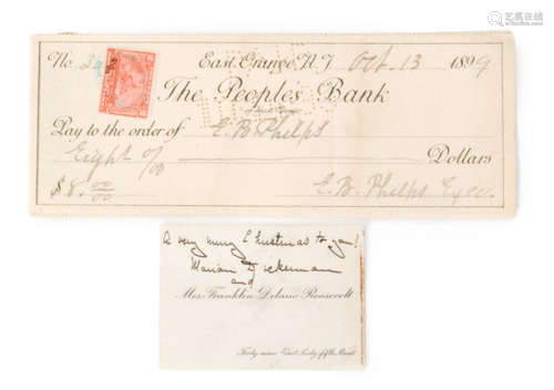 Suffragette interest - Nine cheques filled out to E.B. Phelps