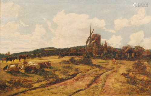 ALEXANDER FRASER (1828-1899) - 'On Holmwood Common' oil on board