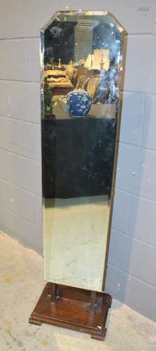 An Art Deco cheval mirror