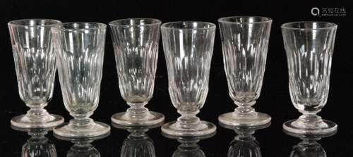 A set of six late 18th to early 19th Century jelly glasses