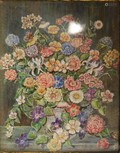 ENGLISH SCHOOL (CIRCA 1930) - Summer blooms in an urn