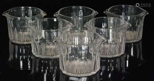 A set of six early 19th Century clear glass rinsers