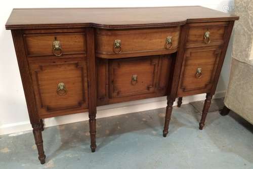 A late Regency mahogany sideboard