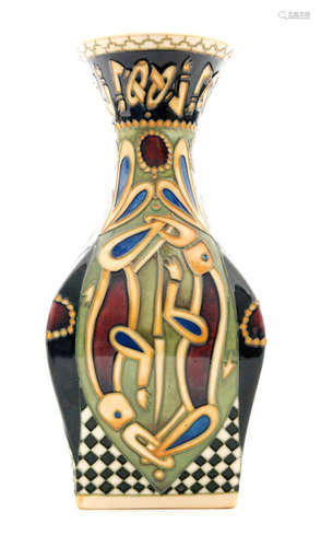 A Moorcroft Pottery vase decorated in the Fields of Gold pattern designed by Alicia Amison