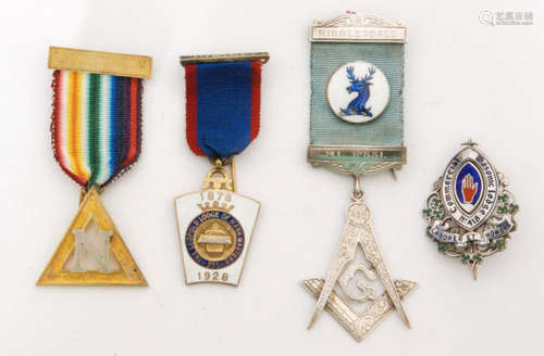 Four assorted Masonic Jewels to included Ribblesdale Lodge No 631