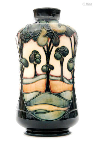 A Moorcroft Pottery vase decorated in the Tribute to Trees pattern designed by Sian Leeper