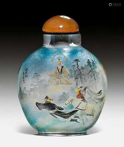 GLAS-SNUFFBOTTLE VON LI KECHANG.