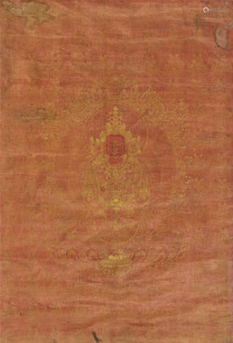 ROTGRUND-THANGKA DES AMITAYUS.