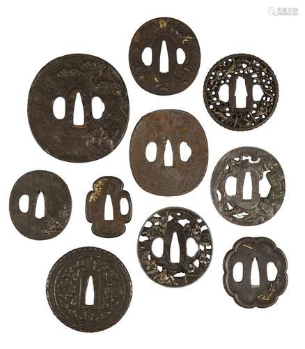 TEN IRON TSUBA, EDO / MEIJI PERIOD