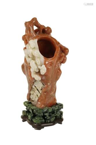 CARVED HARDSTONE LIBATION CUP